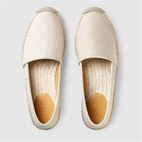 gucci signature espadrille|Gucci espadrille flats.